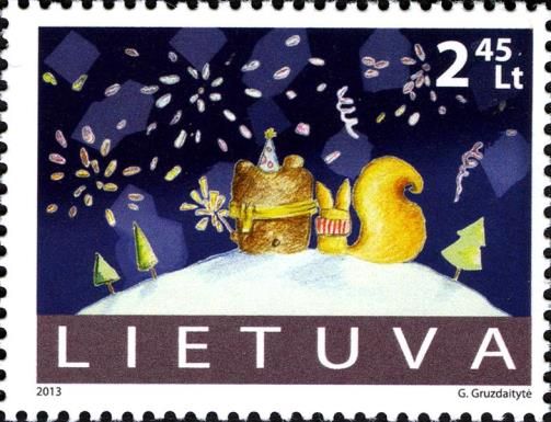 Bear and Fox Watching Fireworks