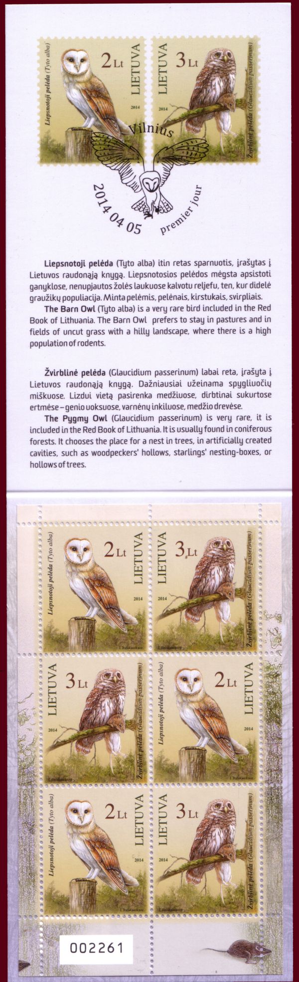 Red Book of Lithuania (2014) - Owls