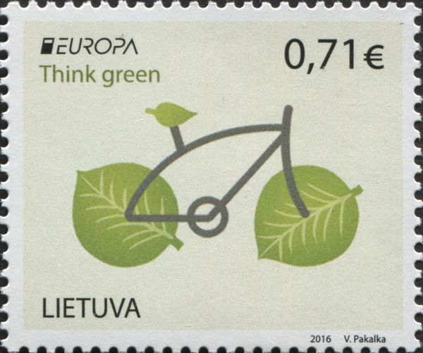 Think Green - Bicycle with Leaves for Wheels