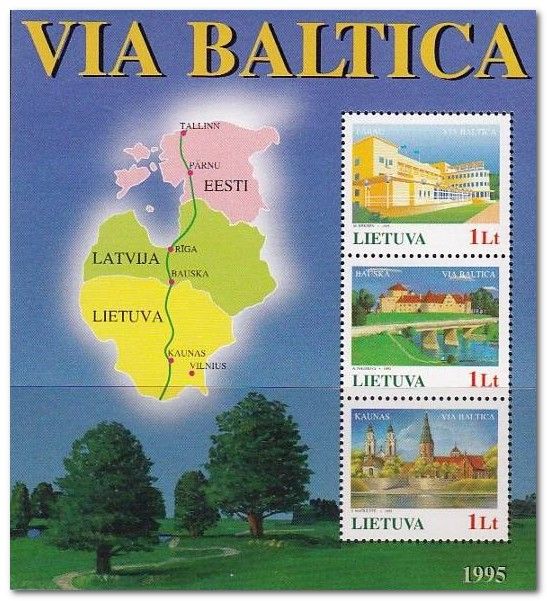 Joint Issue of Baltic States - Via Baltica Motorway Project