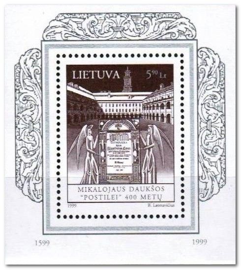 Angels Holding Title Page of "Postilla Catholicka"