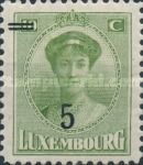 Grand Duchess Charlotte facing Forward (Surcharge 5c on 10c)