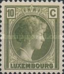 Grand Duchess Charlotte facing Right (10c olive green)