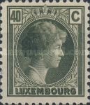 Grand Duchess Charlotte facing Right (40c black olive)