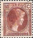 Grand Duchess Charlotte facing Right (50c red brown)