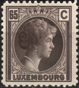 Grand Duchess Charlotte facing Right (65c black brown)