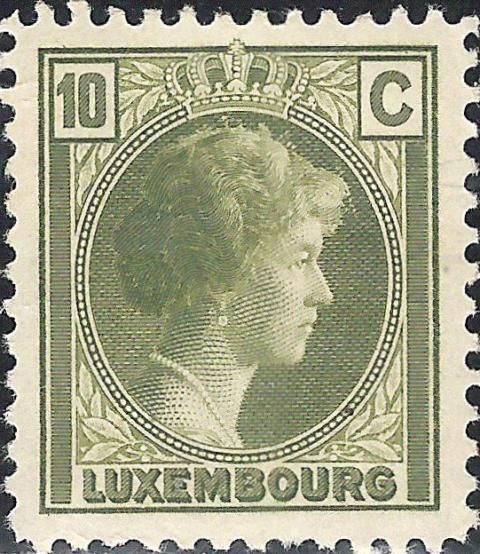 Grand Duchess Charlotte facing Right (80c bister)