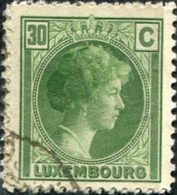 Grand Duchess Charlotte facing Right (30c green)