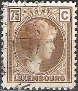 Grand Duchess Charlotte facing Right (75c brown)
