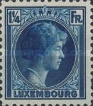 Grand Duchess Charlotte facing Right (1¼ Fr. green)