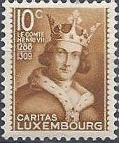 Count Henry VII of Luxembourg (1273-1313) (yellow brown)