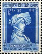 Wenceslas I, first Duke of Luxembourg (1353-1383) (blue)