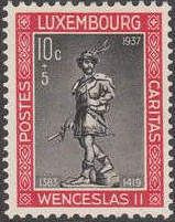 Statue of Duke Wenceslas II of Luxembourg (1376-1419) (red)
