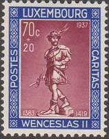 Statue of Duke Wenceslas II of Luxembourg (1376-1419) (blue)