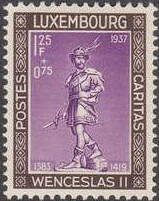 Statue of Duke Wenceslas II of Luxembourg (1376-1419) (green