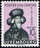 Duke Sigismond (1368-1437), Duke of Luxembourg (bl & mauve)