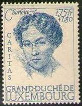 Grand Duchess Charlotte (blue on cream)