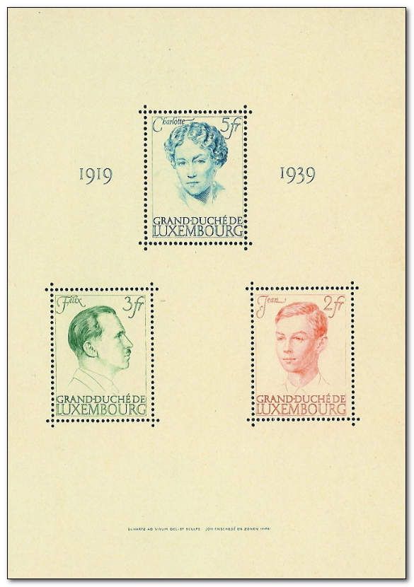 Grand Duchess Charlotte (blue on cream) (from the ss)