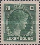 Grand Duchess Charlotte facing Right (green)