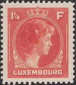 Grand Duchess Charlotte facing Right (red orange)