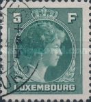 Grand Duchess Charlotte facing Right (dark blue green)