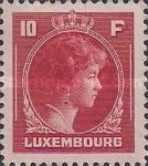 Grand Duchess Charlotte facing Right (carmine)