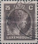 Grand Duchess Charlotte facing Right (Surcharge - sepia)
