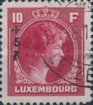Grand Duchess Charlotte facing Right (Surcharge - carmine)