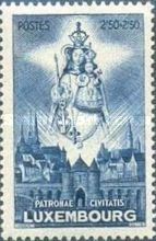 Madonna and Child in the Sky above the City of Luxembourg