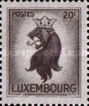 Heraldic Lion with Crown (20 c. black)