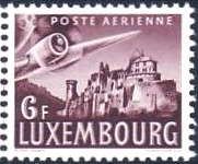 Airmail Engine over Vianden Castle (purple and blue)