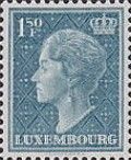 Grand Duchess Charlotte facing Left (Background blue)
