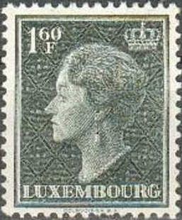 Grand Duchess Charlotte facing Left (Background violet blue)
