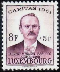 Laurent Menager (1835-1902), Composer (purple and grey)