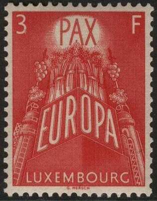 A Unitied Europe for Peace and Prosperity (Background red)