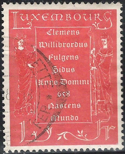 St. Willibrord and St. Irmina holding a inscribed Plaque
