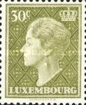 Grand Duchess Charlotte facing Left (Background olive)