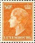 Grand Duchess Charlotte facing Left (Background orange)