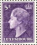Grand Duchess Charlotte facing Left (Background violet)