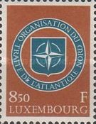 Emblem of N.A.T.O. (Background Red Brown)