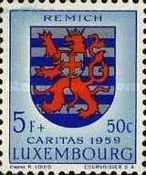Arms of Canton "Remich" (Background light blue)