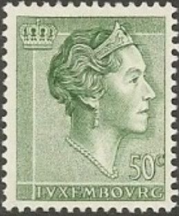 Grand Duchess Charlotte facing Right (50 c. dull green)