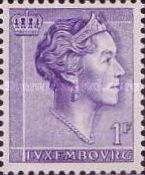 Grand Duchess Charlotte facing Right (1 Fr. violet blue)