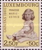 Princess Marie-Astrid Seated on Cushion (Background yellow)