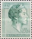 Grand Duchess Charlotte facing Right (3,50 Fr. aqua)