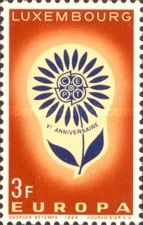 Stylized Flower with 22 Petals around the "CEPT" Emblem (3Fr