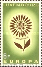 Stylized Flower with 22 Petals around the "CEPT" Emblem (6Fr