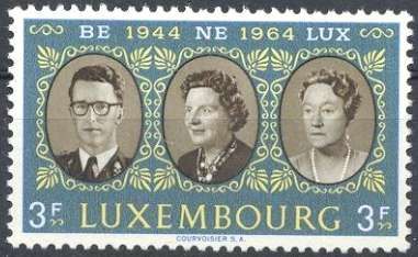 King Baudouin, Queen Juliana and Grand Duchess Charlotte