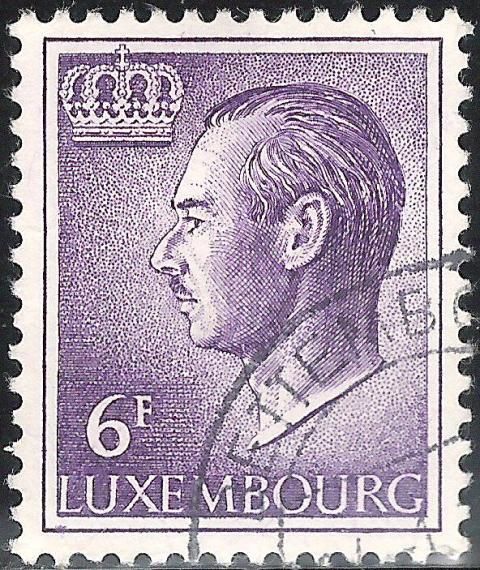 Grand Duke Jean facing Left (6 Fr. violet)