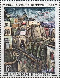 Painting "View of Luxembourg" by Joseph Kutter